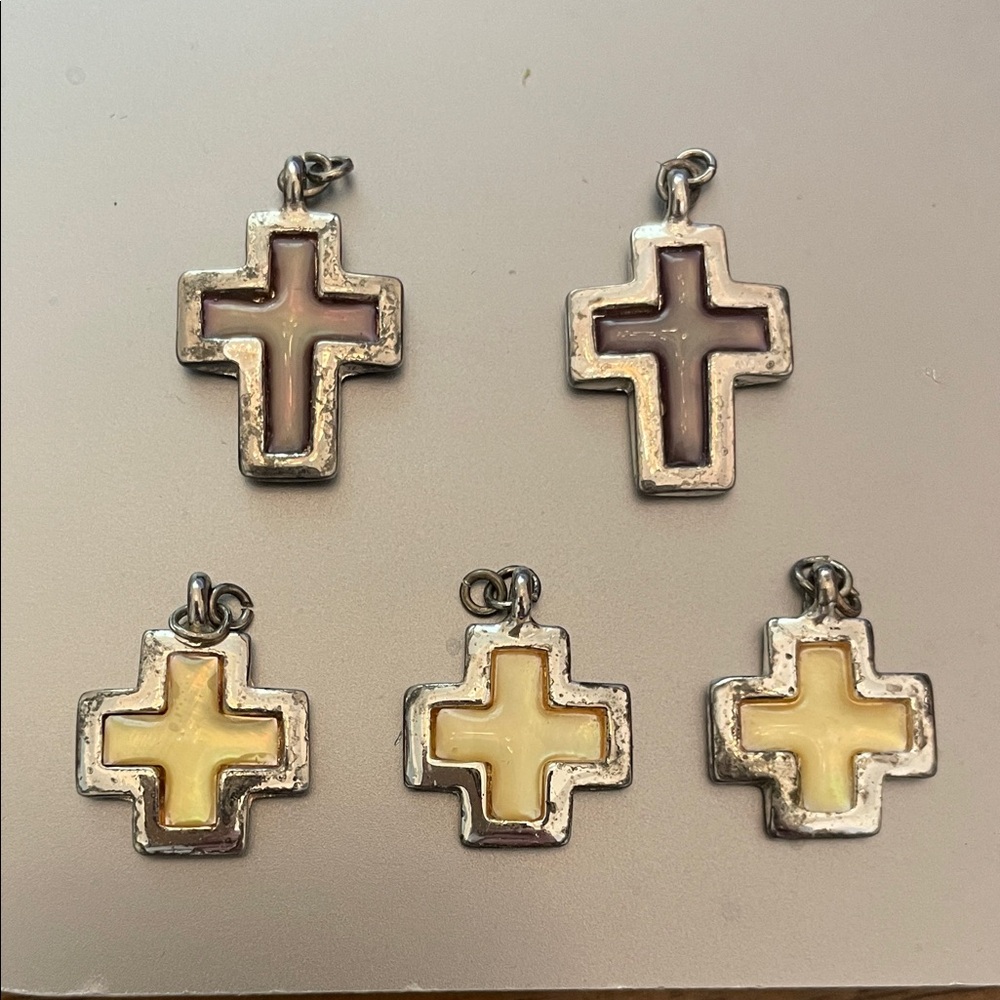 Cross Necklace Pendants Lot of 5